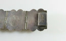 Vintage Panel Bracelet Sterling Silver Mexico Carved Amethyst Mask Bracelet 7" - Just Stuff I Sell