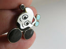 Circa 60's Sterling Zuni NM Inlaid Mickey Mouse Ring Size 9 Signed SS - Just Stuff I Sell