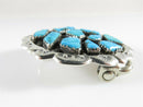 Zuni Pueblo Sleeping Beauty Turquoise Sterling Belt Buckle Artisan Cecilia Iule - Just Stuff I Sell