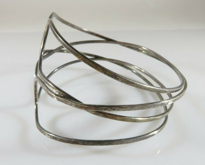 Vintage Sterling Silver Wire Style Bracelet ATI Mexico - Just Stuff I Sell