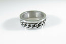 Very Cool Chain Spinner Men's Ring Band Silver Tone Size 8.75 - Just Stuff I Sell