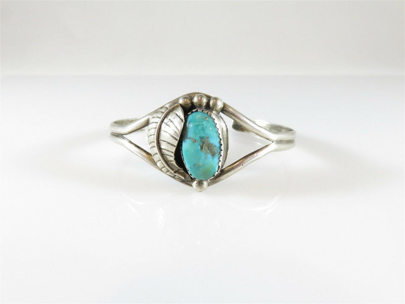 Navajo Turquoise Cuff 5" Life, Growth, Prosperity Southwestern Sterling Silver - Just Stuff I Sell