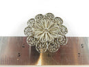 Lovely Early Sterling Silver Filigree Brooch Middle Eastern Origin S.92 - Just Stuff I Sell