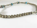 Vintage Southwestern Silver Turquoise Choker Handmade Pearl, Seed & Melon - Just Stuff I Sell
