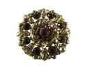 Antique Victorian 10K Yellow Gold Natural Rose Cut Garnet Brooch For Restoration — Jewelry & Watches:Vintage & Antique Jewelr