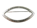 Designer Signed Oval Etched Sterling Silver No Polish Scarf Pin — Jewelry & Watches:Fine Jewelry:Fine Pins & Brooches:Preciou