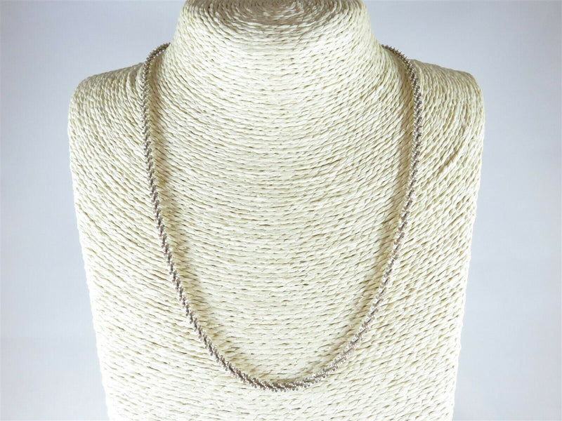 Rope Chain Necklace Snake Style 20.5" "Petal" Sterling Silver Fabulous Look - Just Stuff I Sell