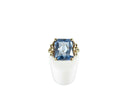 Vintique 10K Emerald Cut Blue Stone Ring Size 5.75 Loose Synthetic Stone — Jewelry & Watches:Fine Jewelry:Fine Rings:Gemstone