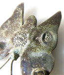 Vintage Taxco Butterfly Brooch Abalone Inlaid Sterling Silver Signed Eagle 3 - Just Stuff I Sell