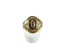 1973 Women's HJ-10K Yellow Gold Red Insert "M" High School Class Ring Size 5.75 - Just Stuff I Sell