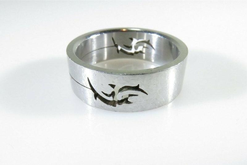 Laser Cut Design Steampunk Metal Men's Ring Band Size 10 - Just Stuff I Sell