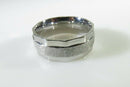 Polished & Textured Men's Ring Band Pre-owned Size 8.75 product image for Just Stuff I Sell, clear front view, neutral background, original listing photo, optimized descriptive alt text, centered composition variant 6