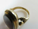 Victorian 14K Gold Uncut Hardstone Signet Ring Women Size 6.25 - Just Stuff I Sell