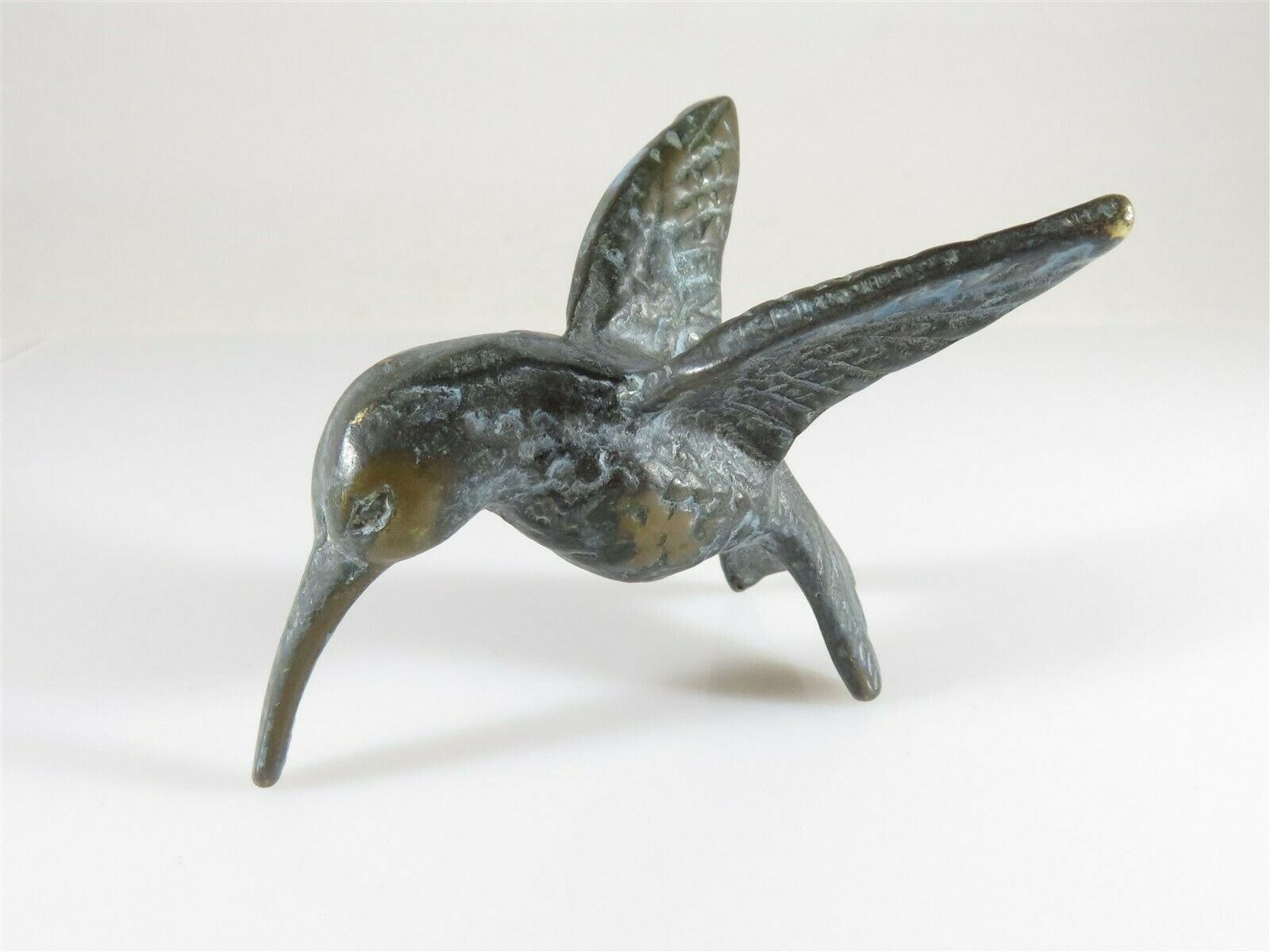 Vintage Brass Hummingbird Topper for Repurpose Home Decor 2 5/8 x 2 3/