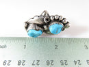 Navajo Sleeping Beauty Turquoise Sterling Pointer Finger Ring Snd JJ Sz 5.5 - Just Stuff I Sell