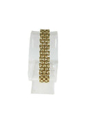 14K Yellow Gold 5 Row Panther Bracelet Unisex 15 Gram 7.5" Etched Link Bracelet — Jewelry & Watches:Fine Jewelry:Fine Bracele