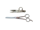 Gold Seal Ball Bearing 104 Snippers & Kayser Italy 722CH Barber Thinning Scissor - Just Stuff I Sell