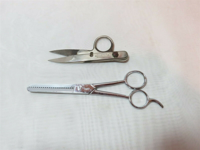 Gold Seal Ball Bearing 104 Snippers & Kayser Italy 722CH Barber Thinning Scissor - Just Stuff I Sell