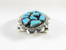 Zuni Pueblo Sleeping Beauty Turquoise Sterling Belt Buckle Artisan Cecilia Iule - Just Stuff I Sell