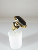 Victorian 14K Gold Uncut Hardstone Signet Ring Women Size 6.25 - Just Stuff I Sell