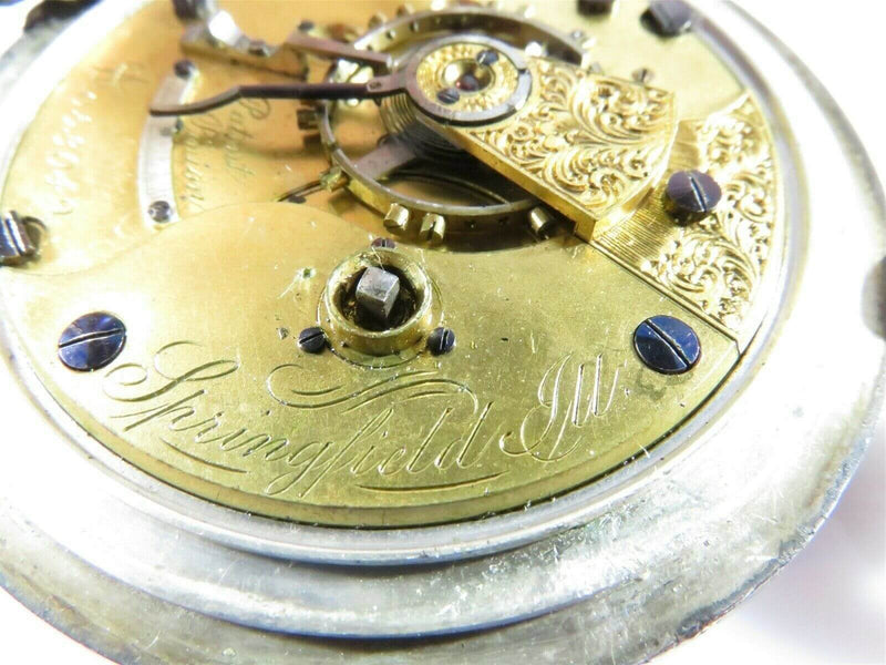 1880 Illinois Miller Grade Model 2 18s 15j 24 hour Pocket Watch Coin Silver Case - Just Stuff I Sell