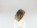 Victorian Mens 8.17mm Wedding Band Size 9.5 Rose Gold Chamfered Leaf Design - Just Stuff I Sell