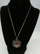 Vintage Spinner Pendant w/Necklace Randolph Ghahate Signed Zuni Sterling Silver - Just Stuff I Sell