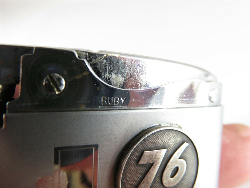 Scarce Union 76 Union Oil Company Logo Lighter Circa 1960's Ruby Japan - Just Stuff I Sell