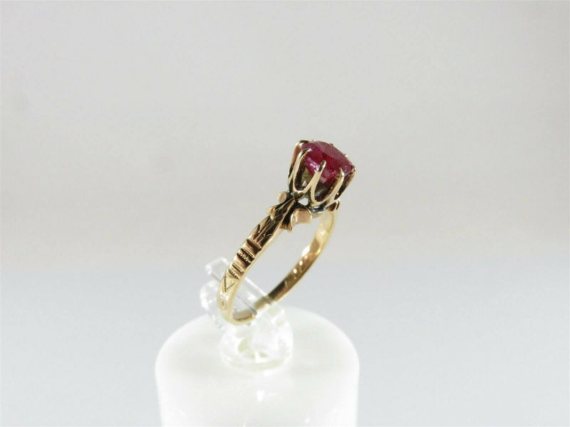 Circa 1880 Victorian 3/4 Carat Ruby Wedding Ring Size 4.25 No Heat Natural Stone - Just Stuff I Sell