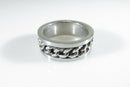Very Cool Chain Spinner Men's Ring Band Silver Tone Size 8.75 - Just Stuff I Sell