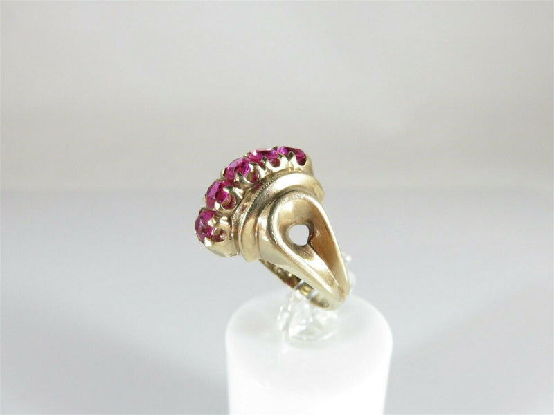 Waterfall Pink Spinel Mid Century FAITH 10k Gold Womens Ring Size 4.25 - Just Stuff I Sell