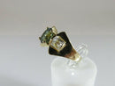 14K Solid Gold Blue Green Topaz Cocktail Ring Mid Century Size 4.25 JHL - Just Stuff I Sell