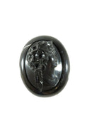 Antique Victorian Style High Relief Cameo Brooch Black Polished Jet — Jewelry & Watches:Vintage & Antique Jewelry:Costume:Vic