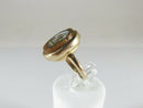 Victorian Grand Tour Souvenir 9K Gold Micro Mosaic & Goldstone Ring Size 3.25 - Just Stuff I Sell