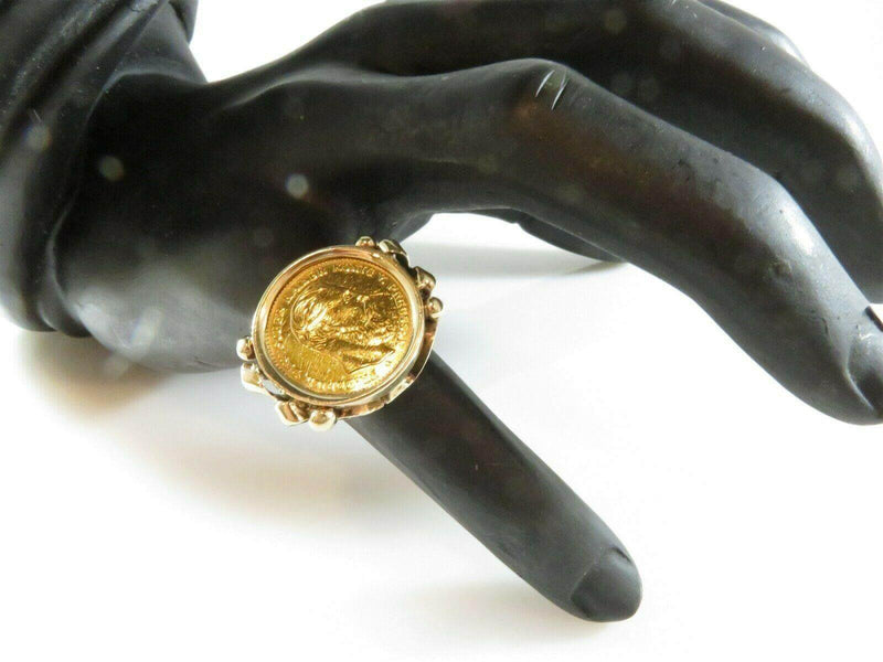 14K Gold Coin Ring OOAK Prussia Friedrich III 1888 O 10 Mark Gold Coin Ring - Just Stuff I Sell