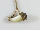 Antique K&S Gold Filled Pocket Watch Chain with Faux Tiger Claw FOB - Just Stuff I Sell