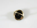 Unique Victorian Solid Gold Enameled Gold Round Onyx Seed Peal Gothic Ring Sz 4 - Just Stuff I Sell