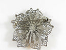 Large 830 Silver 1 7/8" Floral Filigree Brooch in Sterling Silver - Just Stuff I Sell