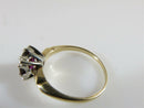 14K Yellow Gold Engagement Ring Rubellite Tourmaline Doublet Ring Size 6.75 - Just Stuff I Sell