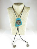 Laser Cut Morgan Dollar Mercury Dime Tips High Polish Turquoise Bolo Tie - Just Stuff I Sell