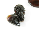 Circa 1860 Victorian Faux Tortoise Shell Cameo High Relief Male in Profile - Just Stuff I Sell
