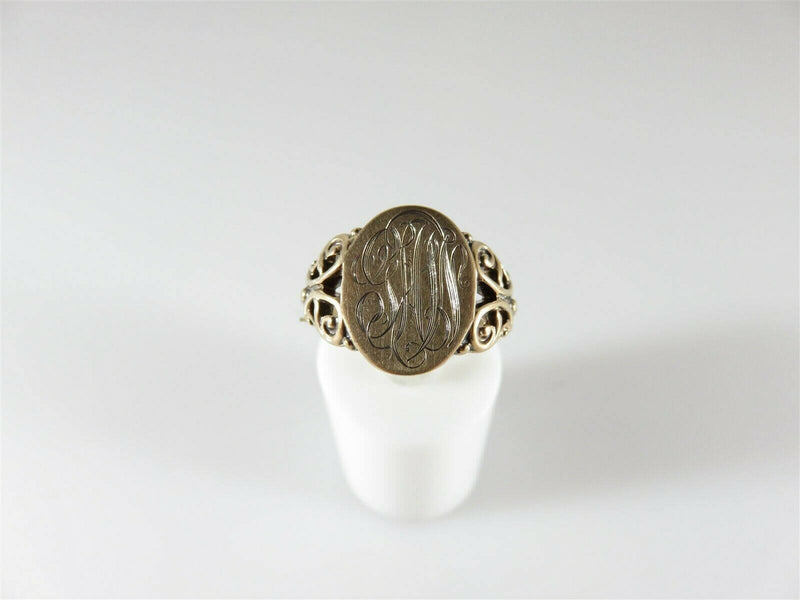 Victorian Edwardian 10K Ostby Barton Men's Signet Ring Size 9.75 - Just Stuff I Sell