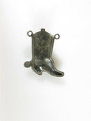 Fabulous Vintage 1 1/4" High Detailed Turquoise & Sterling Silver Boot Slide - Just Stuff I Sell