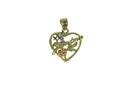 Number One Grandma Heart Pendant 14K Yellow White & Rose Gold — Jewelry & Watches:Fine Jewelry:Fine Necklaces & Pendants:Prec
