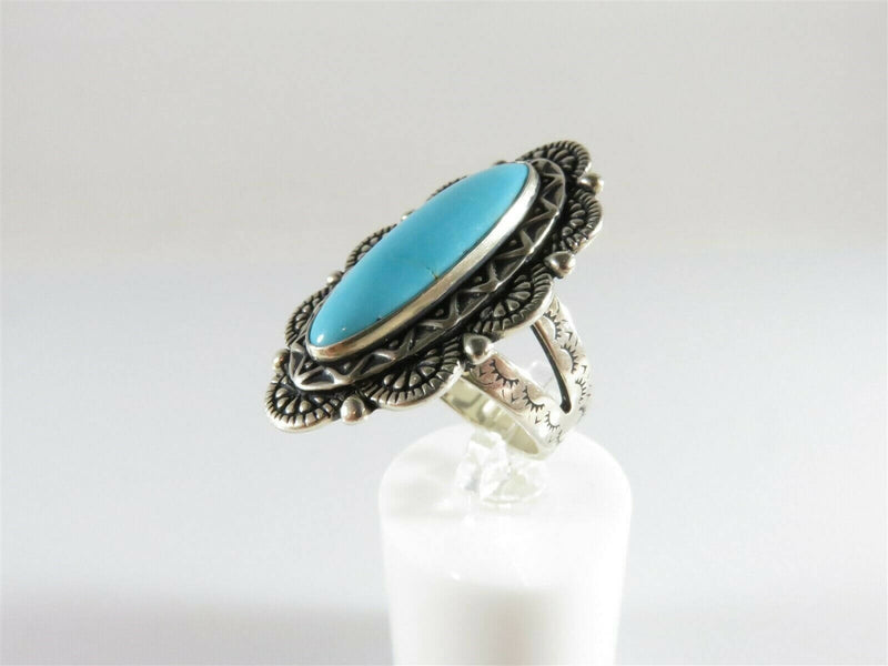 Carolyn Pollack Sterling Silver Native American Style Turquoise Finger Ring - Just Stuff I Sell