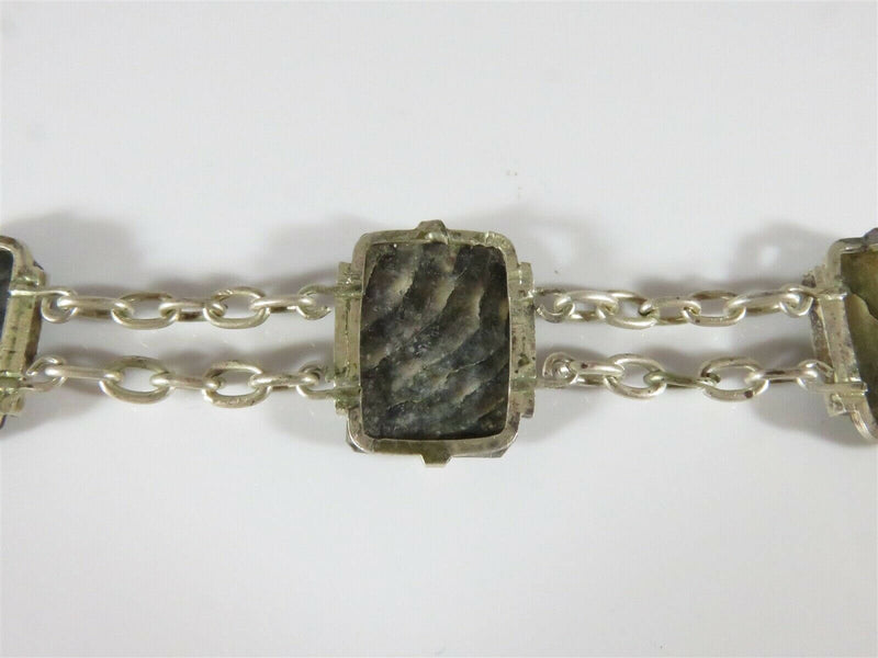 Antique Carved Mother of Pearl Cameo Grand Tour Souvenir Bracelet 800 Silver - Just Stuff I Sell