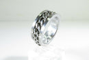 Very Cool Chain Spinner Men's Ring Band Silver Tone Size 8.75 - Just Stuff I Sell