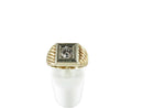 14K Yellow Gold 1/2 Carat Diamond Solitaire Men's Ring Size 8.75 Mid Century - Just Stuff I Sell