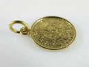 14K Yellow Gold Acapulco Coin Style Mayan Calendar Scenic Travel Charm/Pendant - Just Stuff I Sell