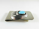 Stainless Bear Claw Blue Stone Native American Style Money Clip - Just Stuff I Sell
